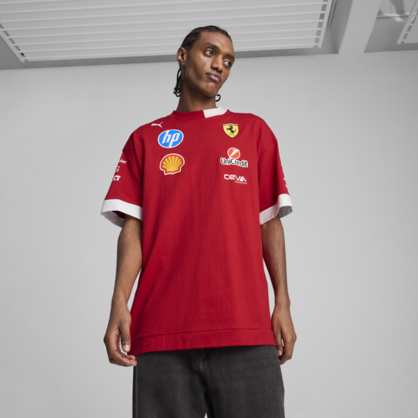 Playera Scuderia Ferrari HP 2025 Drivers para hombre, Dark Cherry, large-MEX