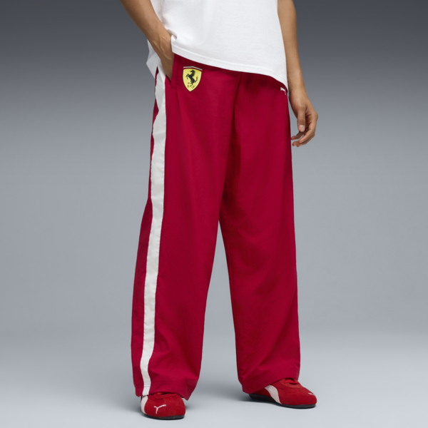 Scuderia Ferrari 2025 Drivers T7 Oversized Pants Men, Dark Cherry, large-ZAF