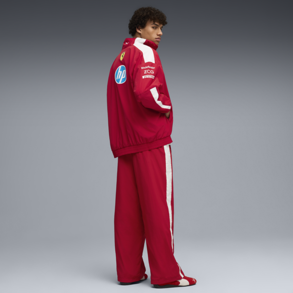Scuderia Ferrari 2025 Drivers T7 Oversized Pants Men, Dark Cherry, large-ZAF