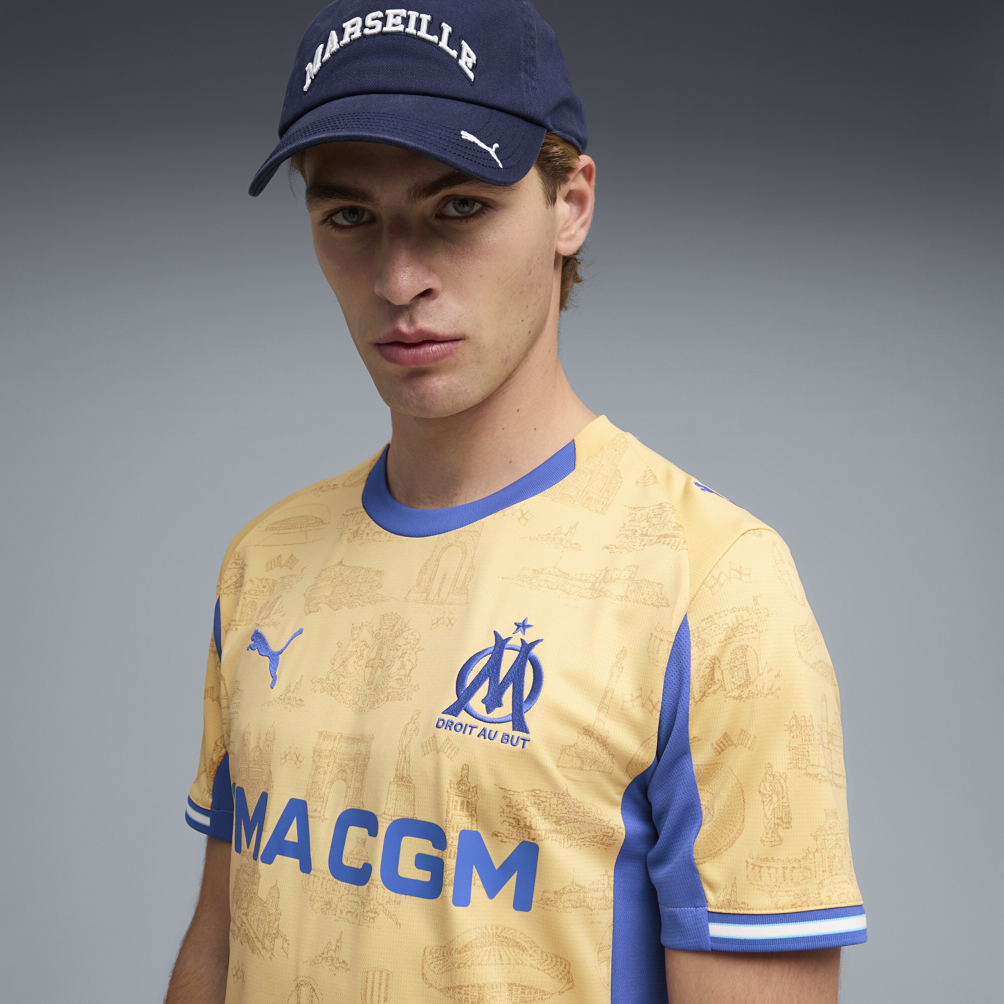 PUMA Olympique de Marseille Special Edition voetbalshirt voor Heren, Blauw/Goud, Maat 3XL thumbnail 5