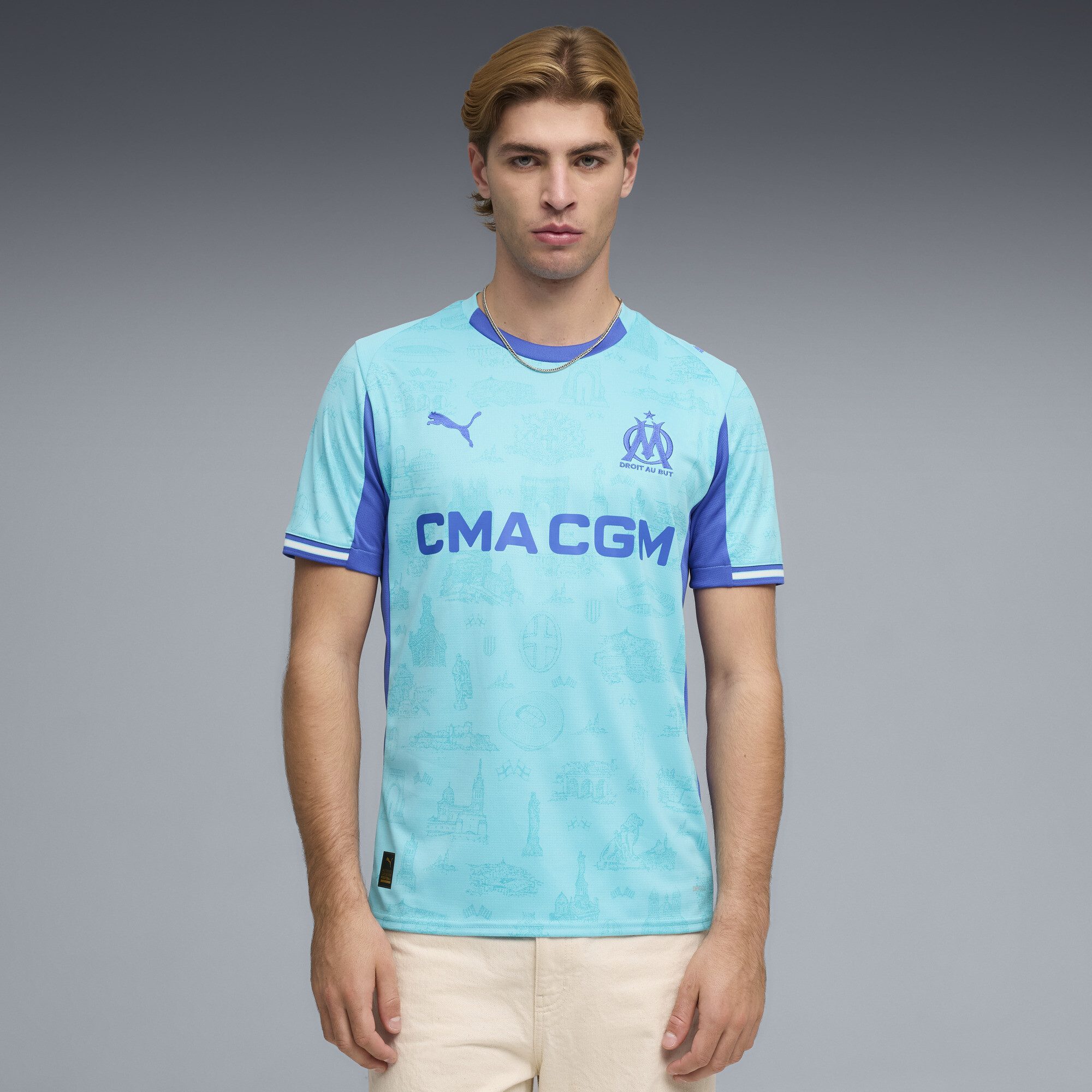 PUMA Olympique de Marseille Special Edition voetbalshirt voor Heren, Blauw, Maat XXL thumbnail 6
