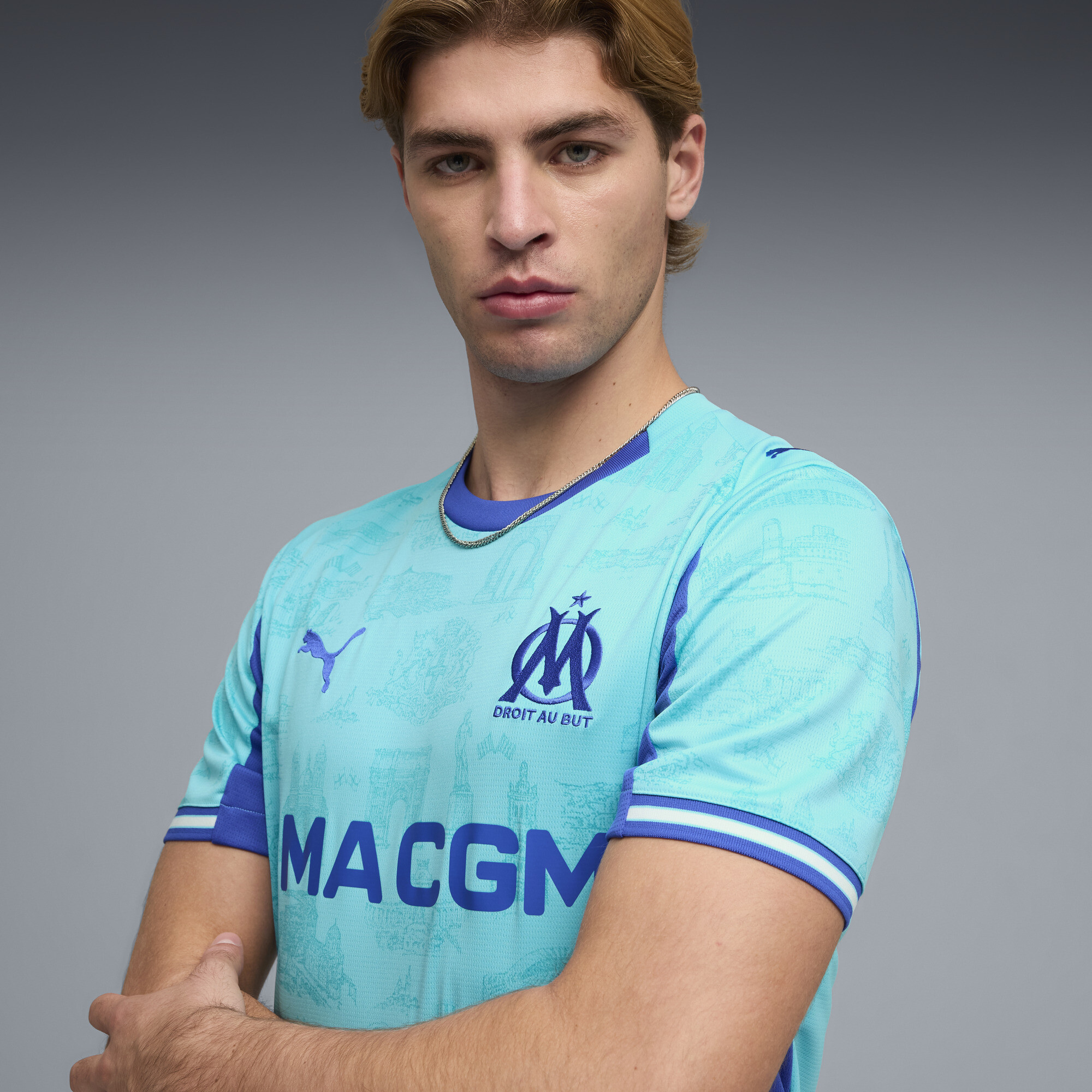 PUMA Olympique de Marseille Special Edition voetbalshirt voor Heren, Blauw, Maat XXL thumbnail 5