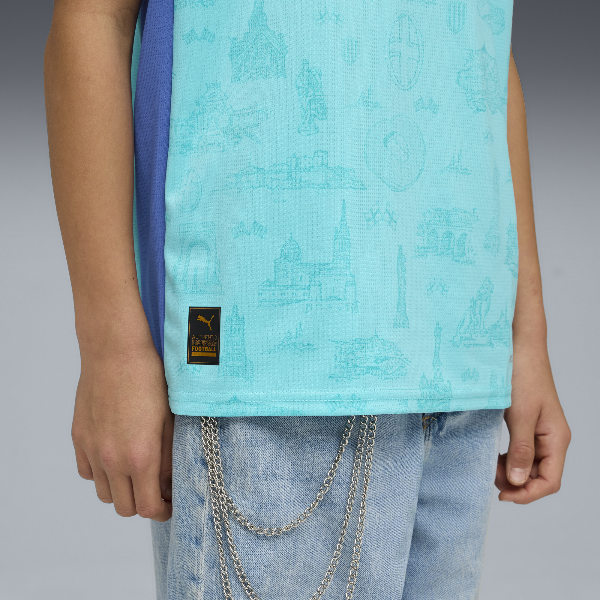 PUMA Olympique de Marseille Special Edition voetbalshirt, Blauw, Maat 5-6Y thumbnail 4