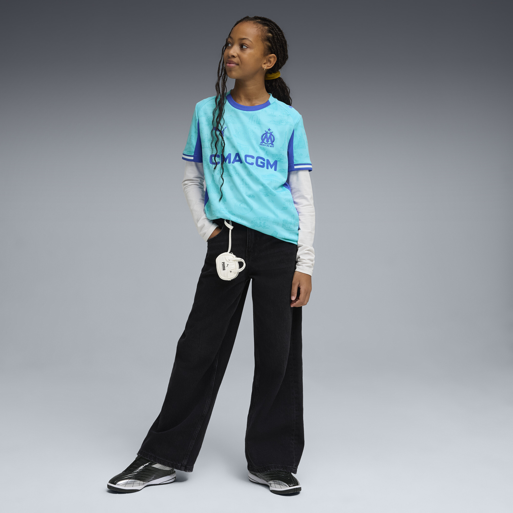 PUMA Olympique de Marseille Special Edition voetbalshirt, Blauw, Maat 5-6Y thumbnail 3