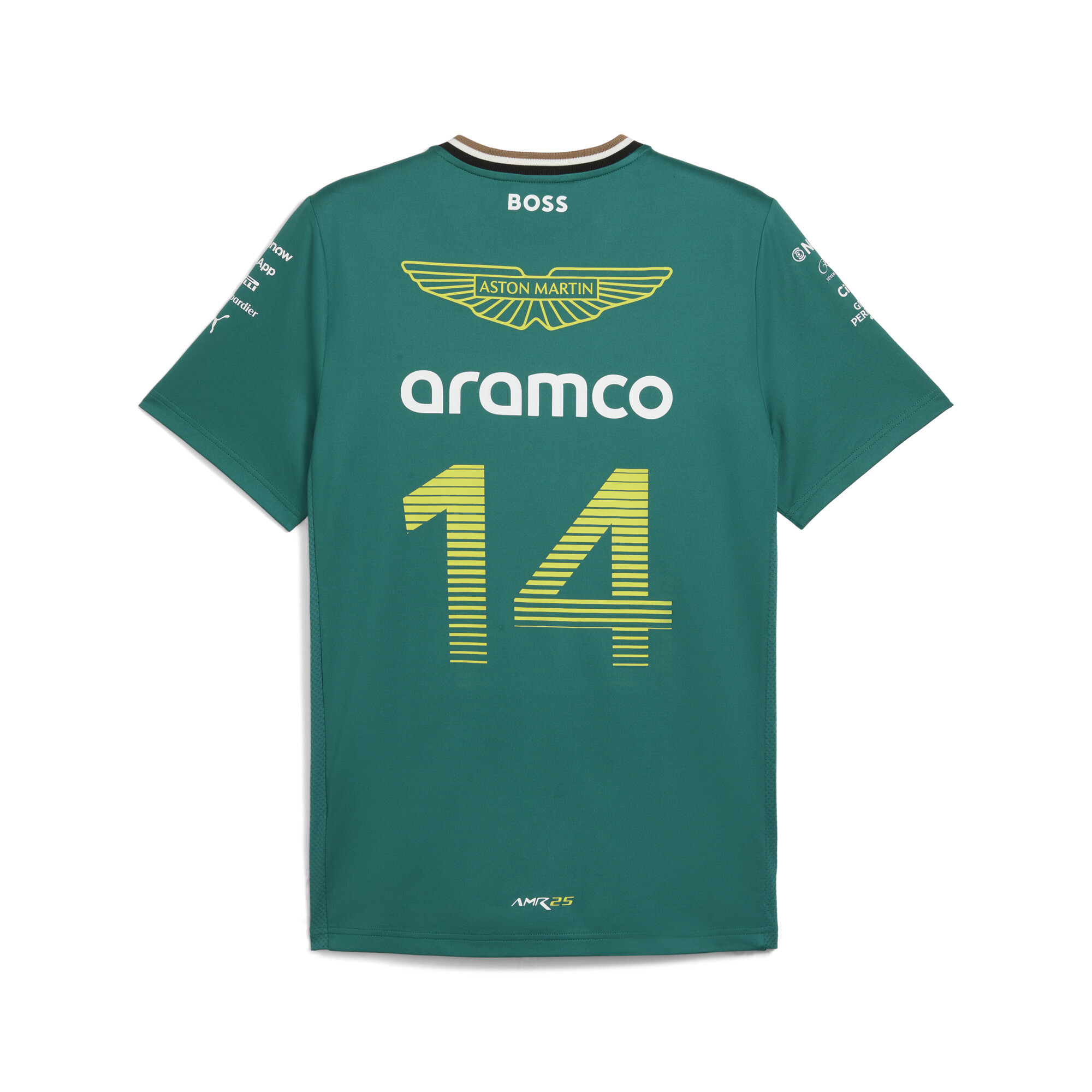 PUMA x ASTON MARTIN ARAMCO F1Â® TEAM Replica Alonso T-shirt voor Heren, Groen, Maat L thumbnail 4