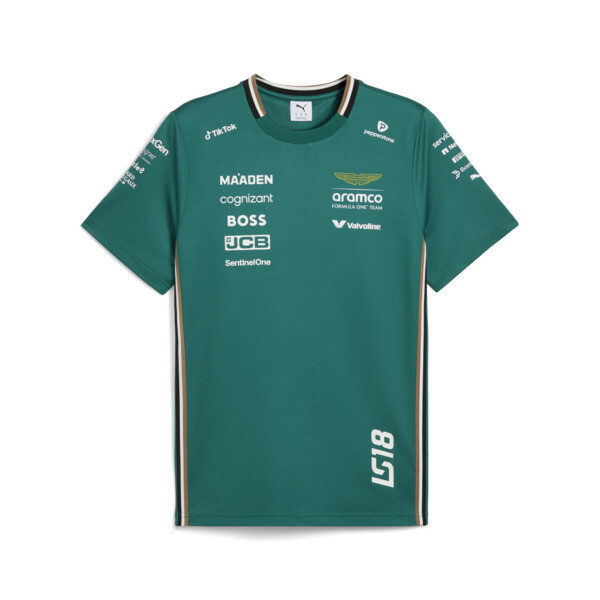 Camiseta réplica PUMA x ASTON MARTIN ARAMCO F1® TEAM Stroll para Hombre En Verde Lux