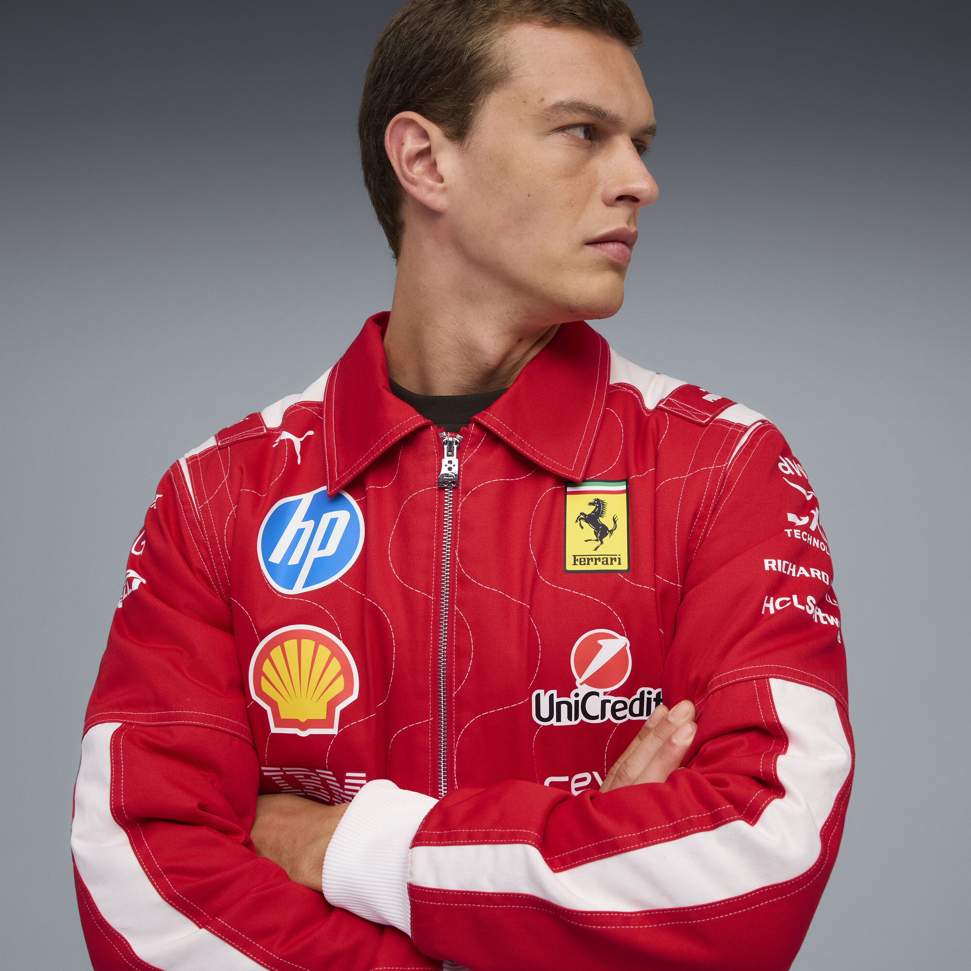 PUMA Scuderia Ferrari HP Team Monza racejack voor Heren, Rood, Maat M thumbnail 10