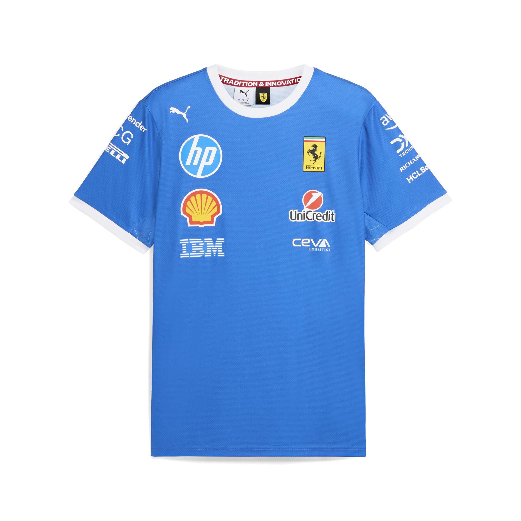 PUMA Scuderia Ferrari HP Team Monza T-shirt voor Heren, Blauw, Maat XS