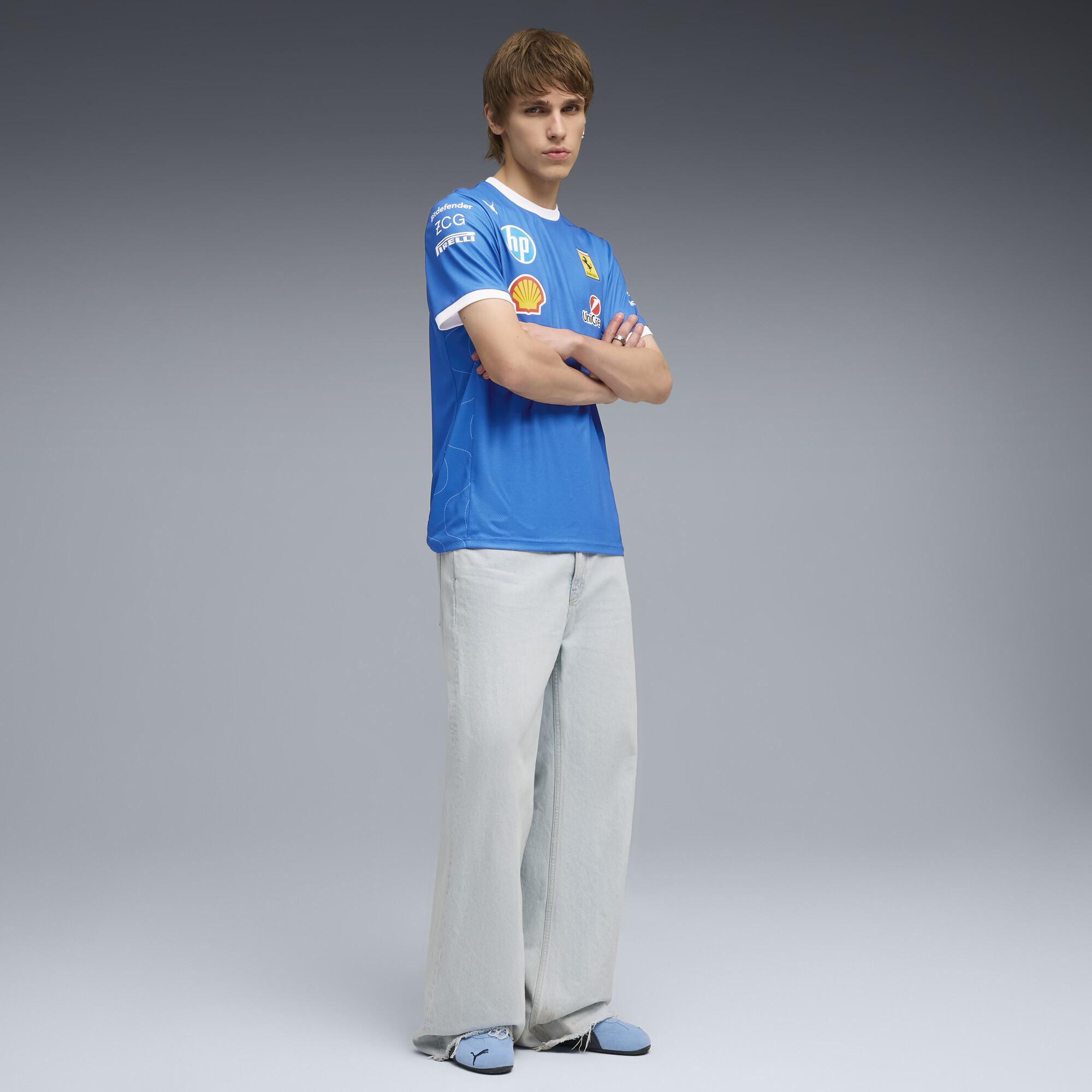 PUMA Scuderia Ferrari HP Team Monza T-shirt voor Heren, Blauw, Maat XS thumbnail 2