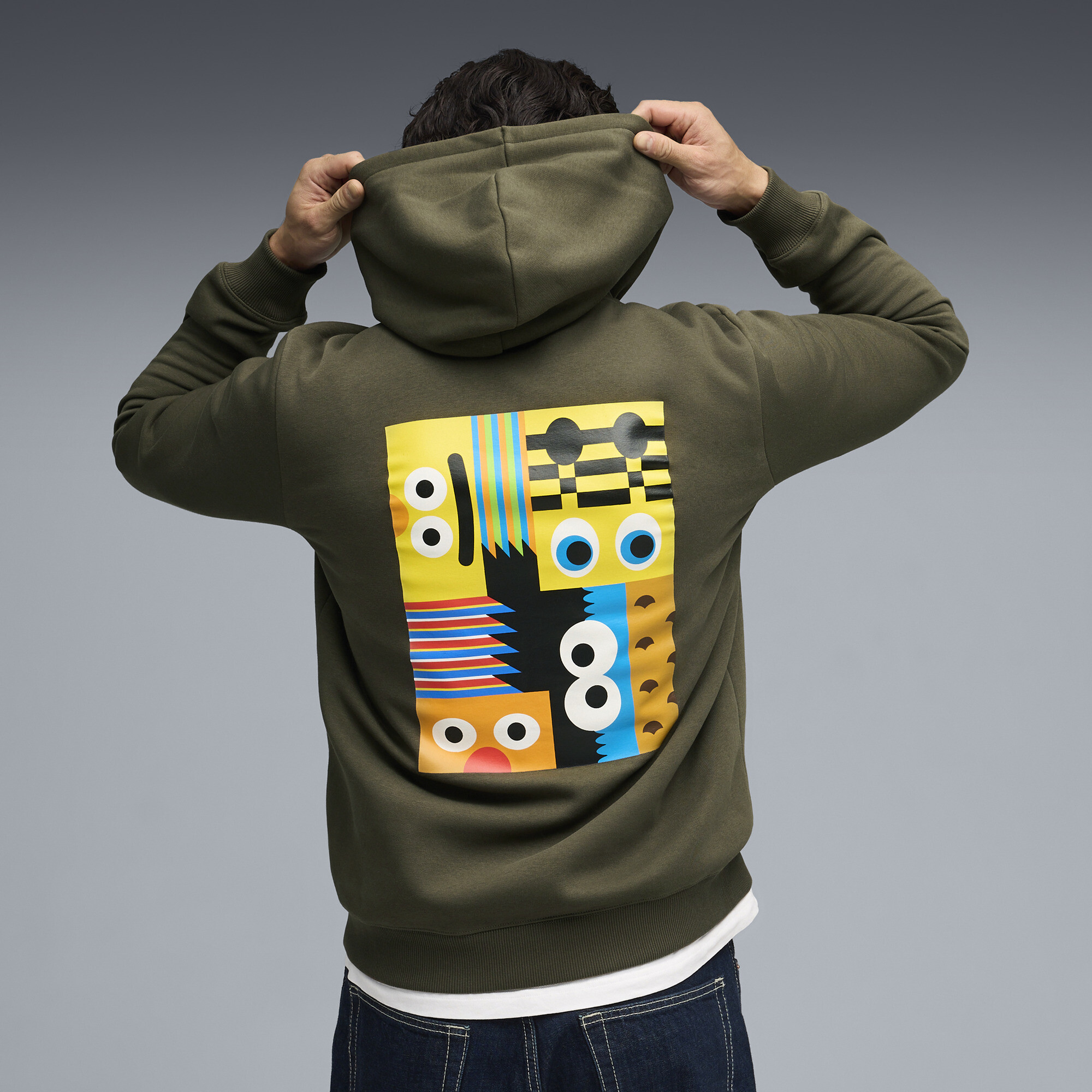 PUMA Borussia Dortmund x Sesamstraat hoodie voor Heren, Geel, Maat XL thumbnail 4