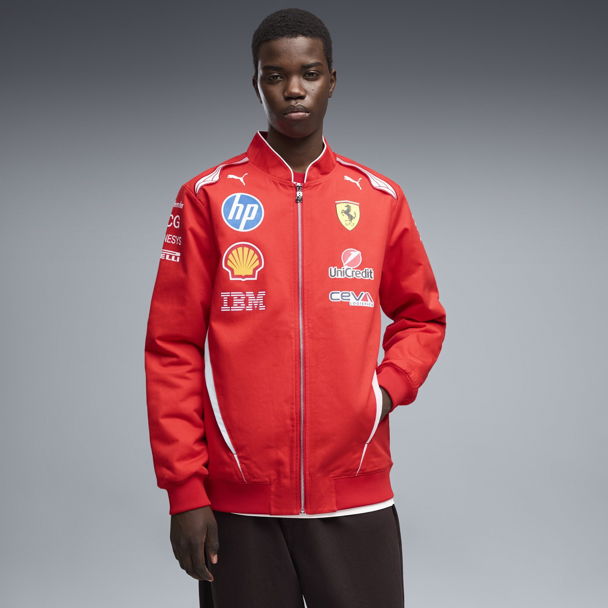 SCUDERIA FERRARI HP REPLICA DRIVERS AUTHENTIC Erkek Bomber Ceket