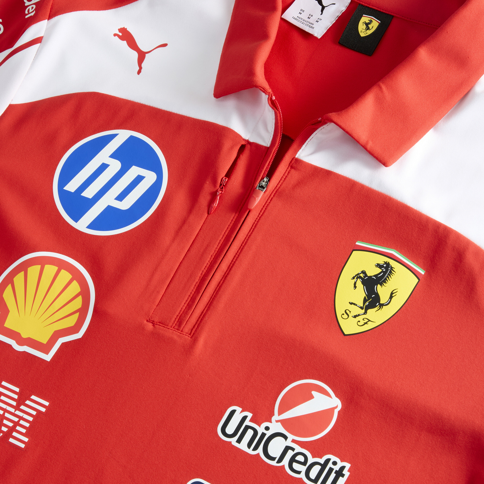 PUMA Scuderia Ferrari HP Replica Authentic uniseks polo, Rood, Maat XL thumbnail 3