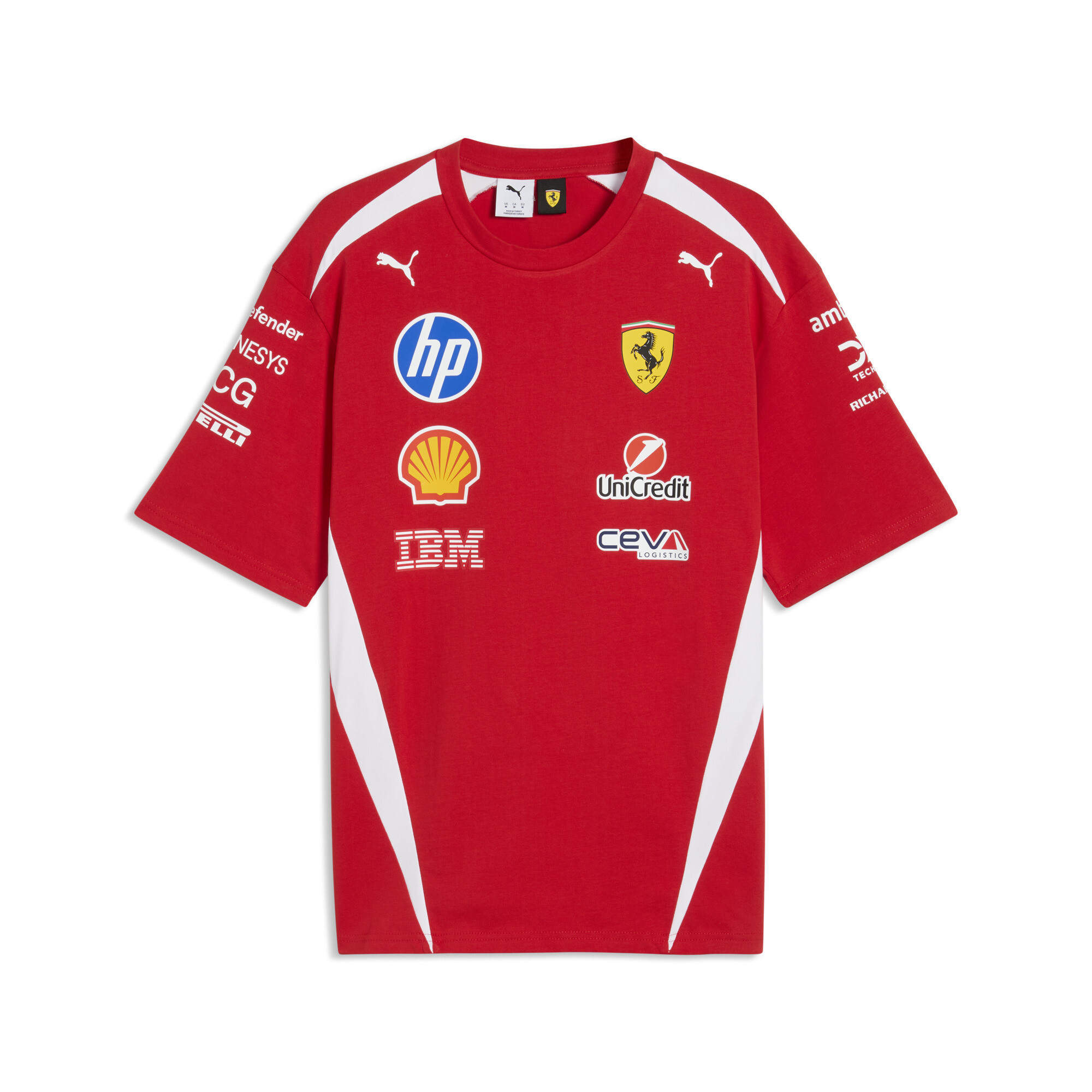 PUMA Scuderia Ferrari HP Replica Drivers uniseks T-shirt, Rood, Maat 3XL