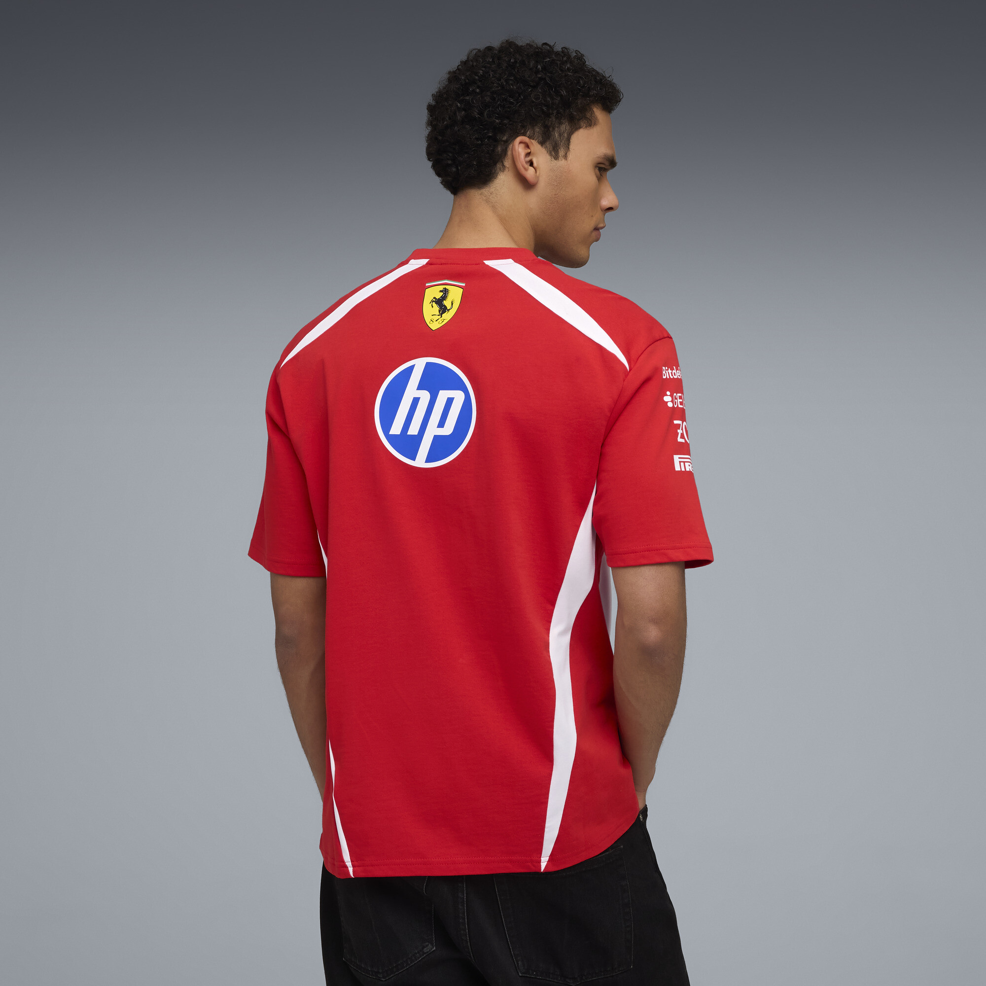 PUMA Scuderia Ferrari HP Replica Drivers uniseks T-shirt, Rood, Maat 3XL thumbnail 3