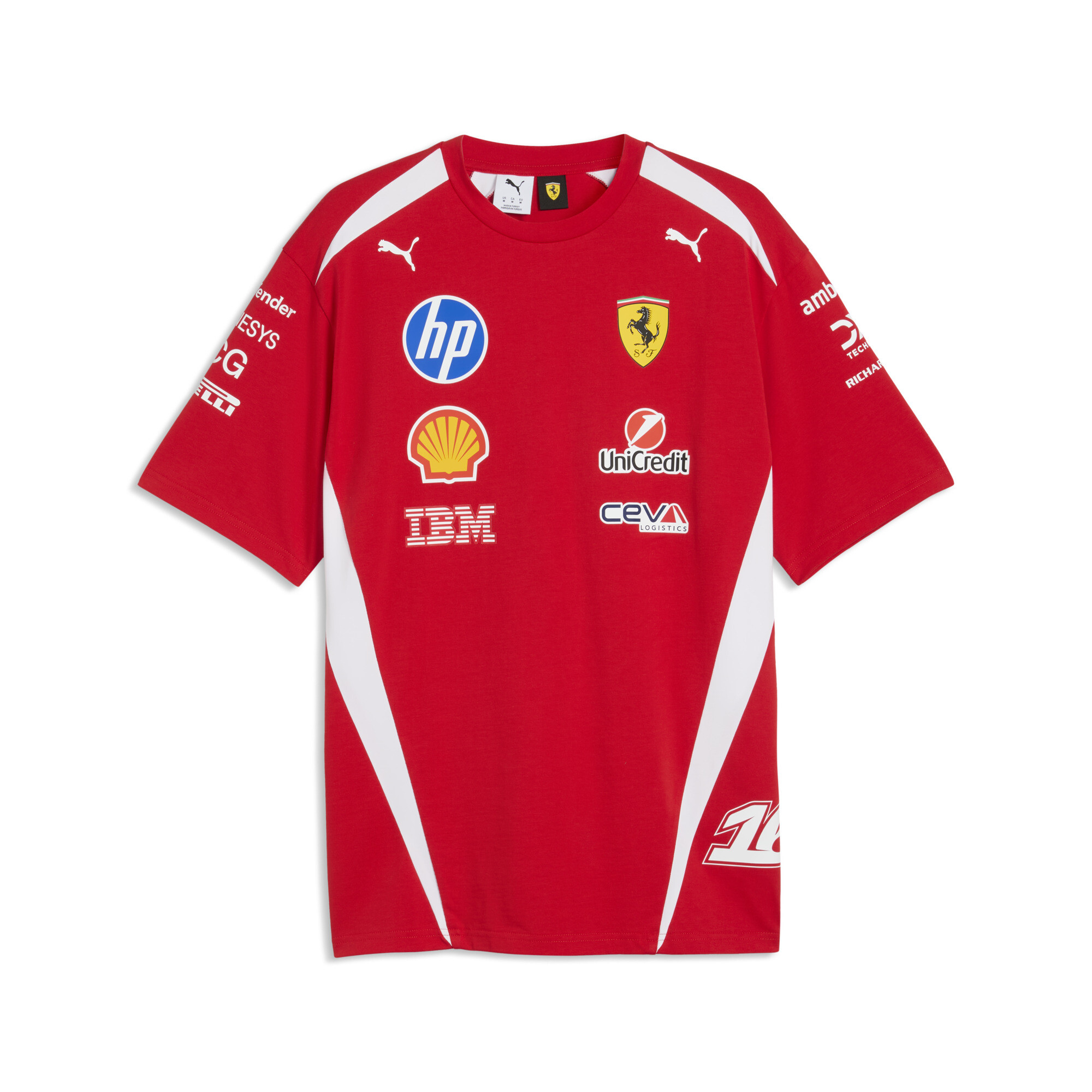 PUMA Scuderia Ferrari HP Replica Drivers uniseks T-shirt, Rood, Maat L