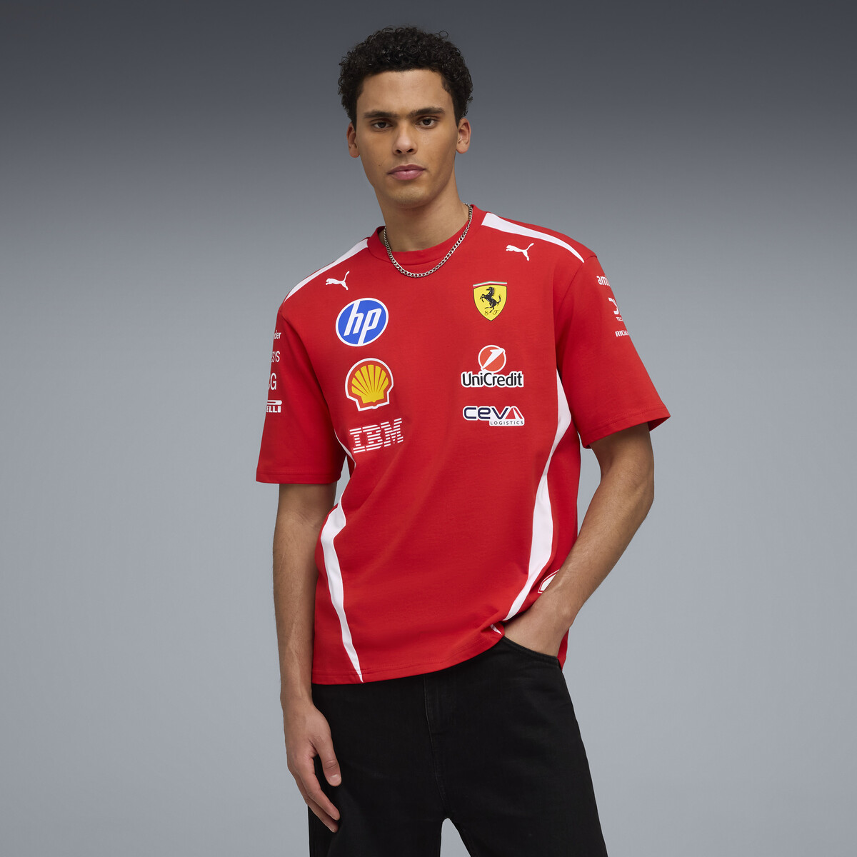 Scuderia Ferrari HP Replica Drivers T-Shirt Unisex in Red/Lh by PUMA, XL