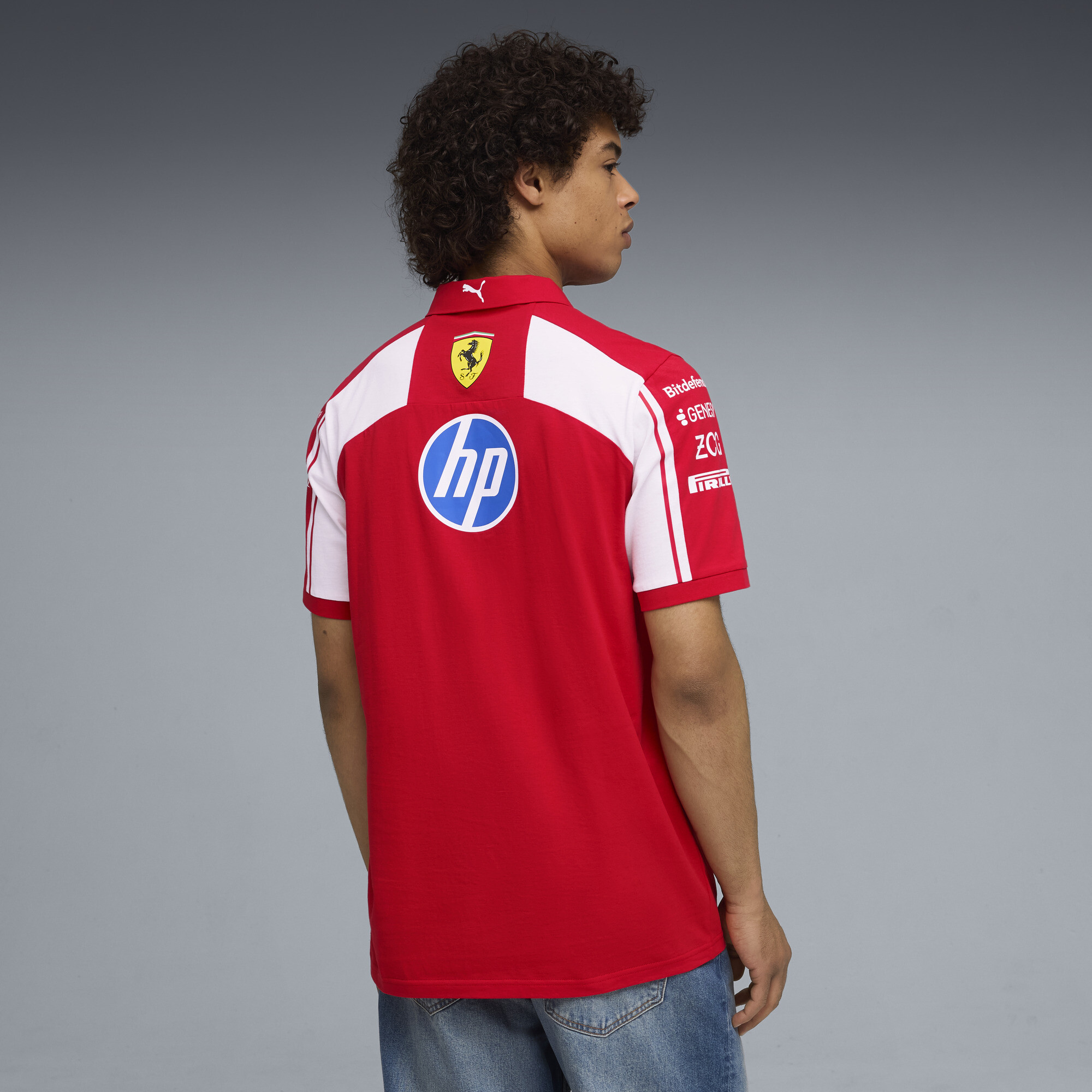 PUMA Scuderia Ferrari HP Replica uniseks polo, Rood, Maat L thumbnail 3