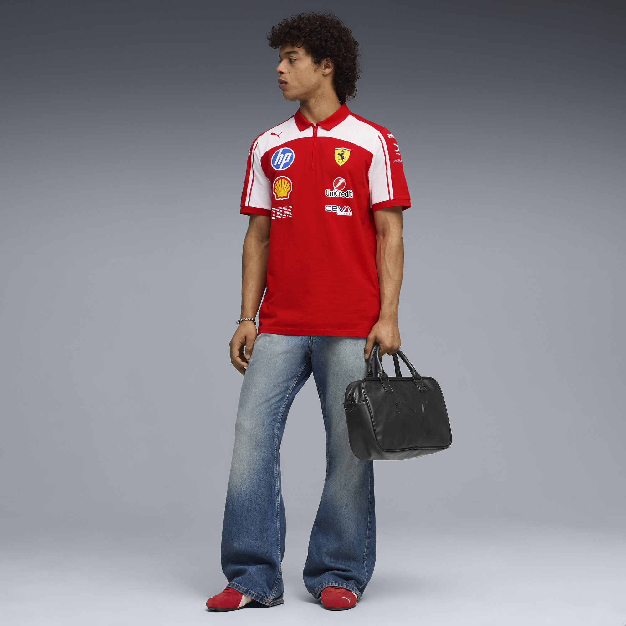 PUMA Scuderia Ferrari HP Replica uniseks polo, Rood, Maat L thumbnail 2