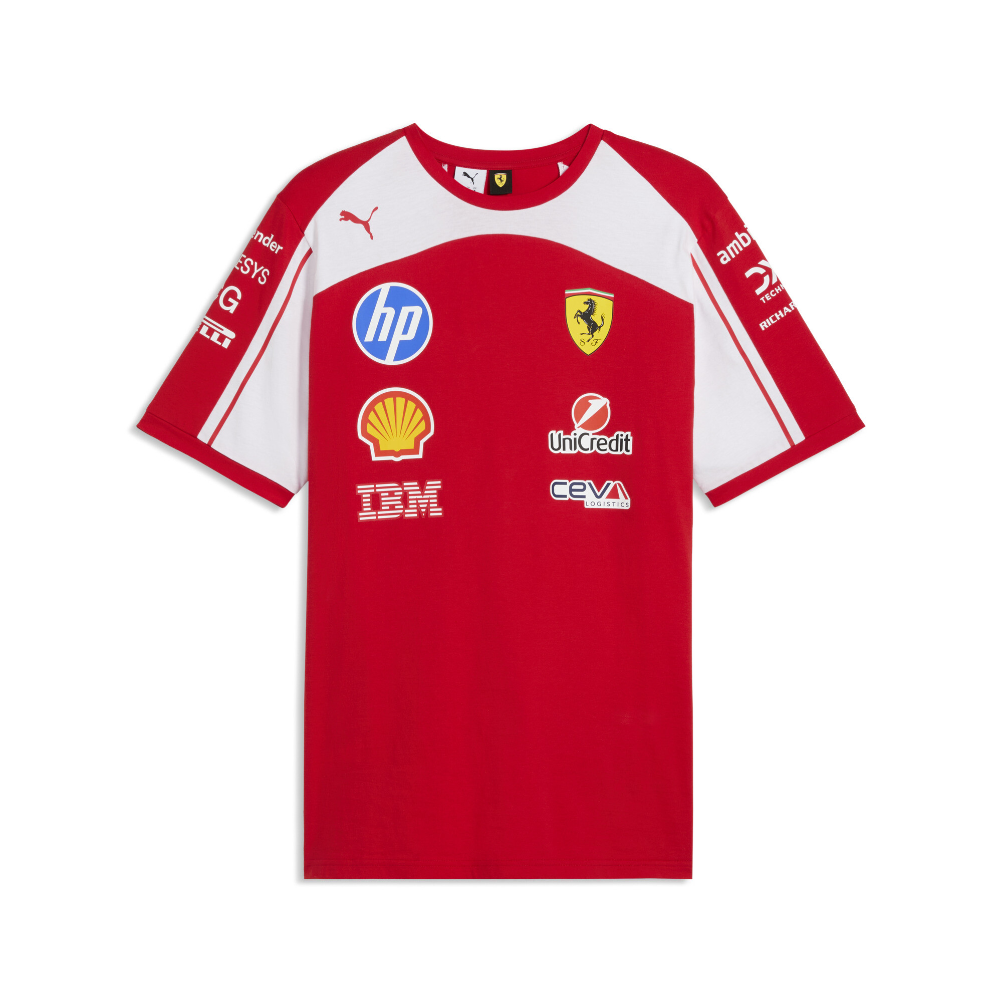Puma Men's Scuderia Ferrari Hp Replica T-Shirt Unisex In Red | Extra Small