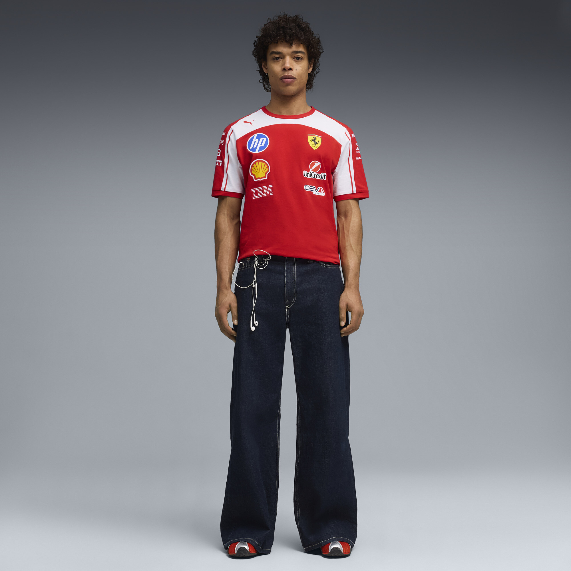 PUMA Scuderia Ferrari HP Replica uniseks T-shirt, Rood, Maat XL thumbnail 2