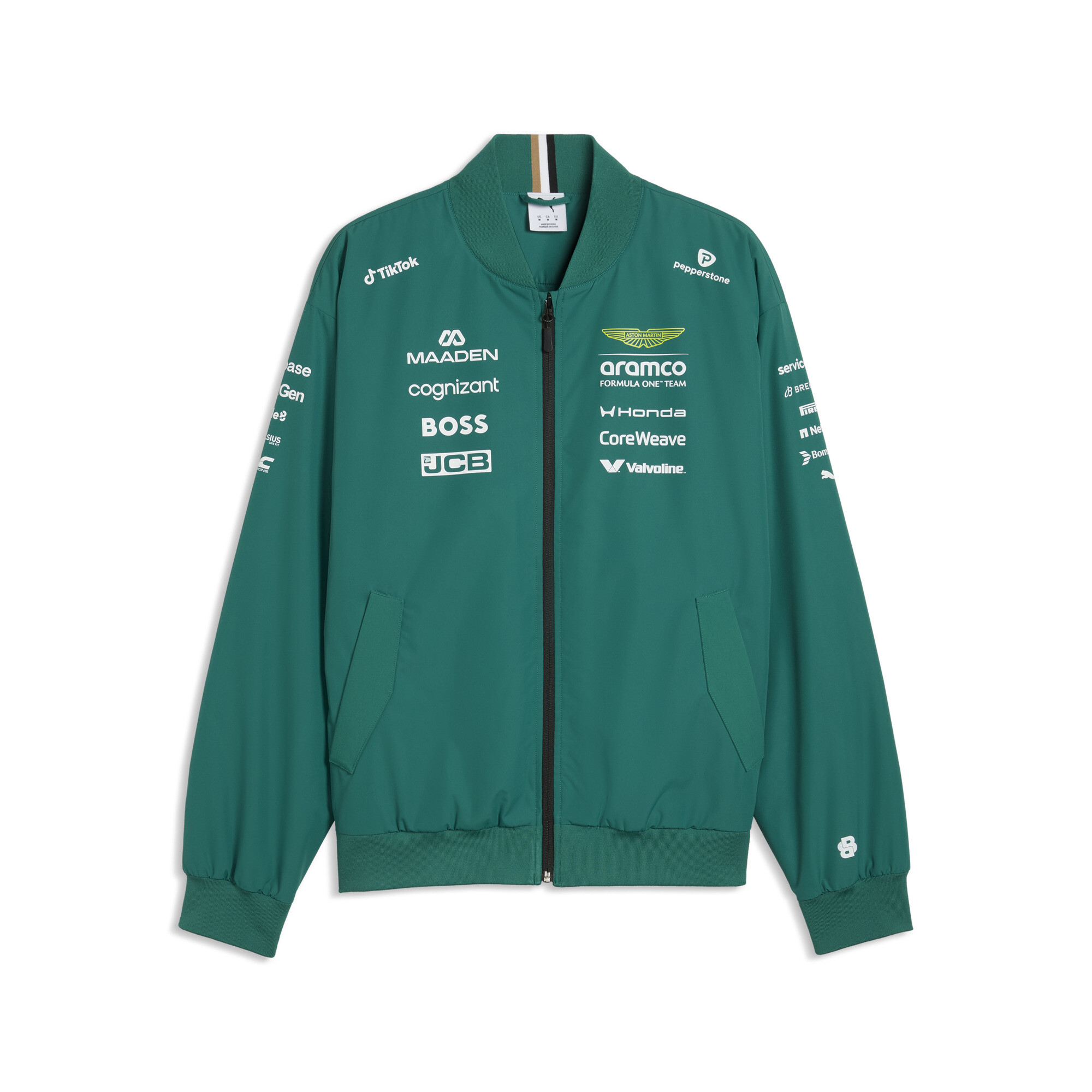 PUMA x ASTON MARTIN ARAMCO F1® TEAM Replica bomberjack voor Heren, Groen, Maat L