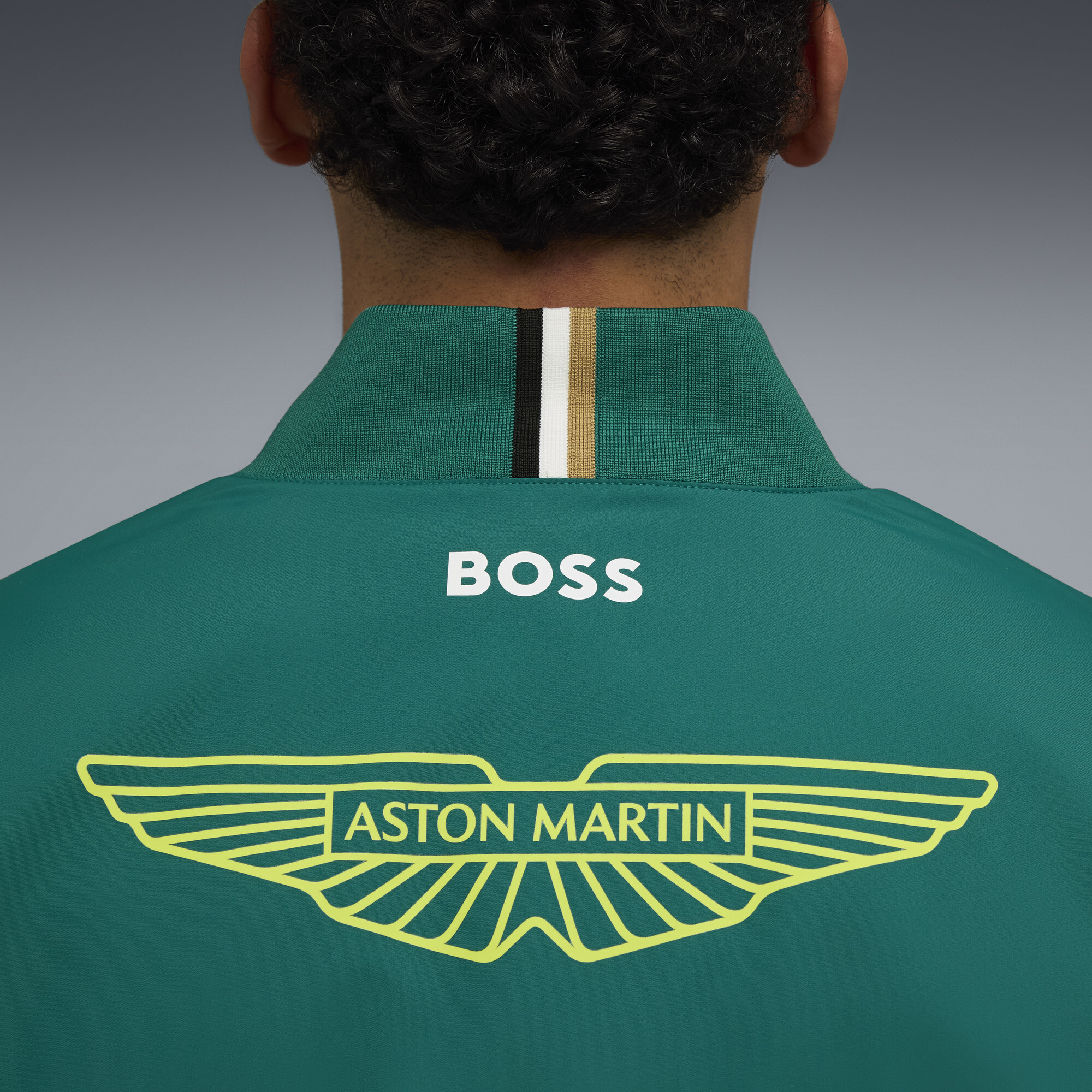 PUMA x ASTON MARTIN ARAMCO F1® TEAM Replica bomberjack voor Heren, Groen, Maat L thumbnail 2