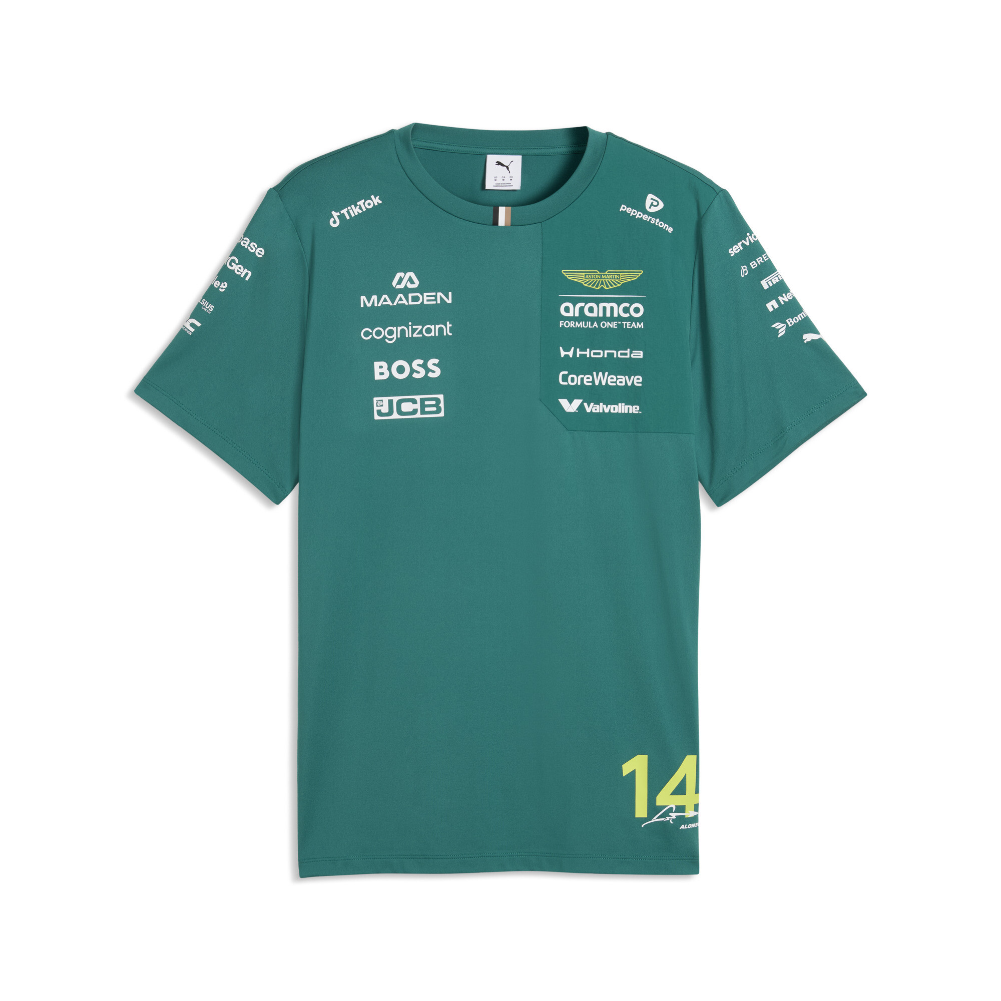 PUMA x ASTON MARTIN ARAMCO F1® TEAM Replica Alonso T-shirt, Groen, Maat XL