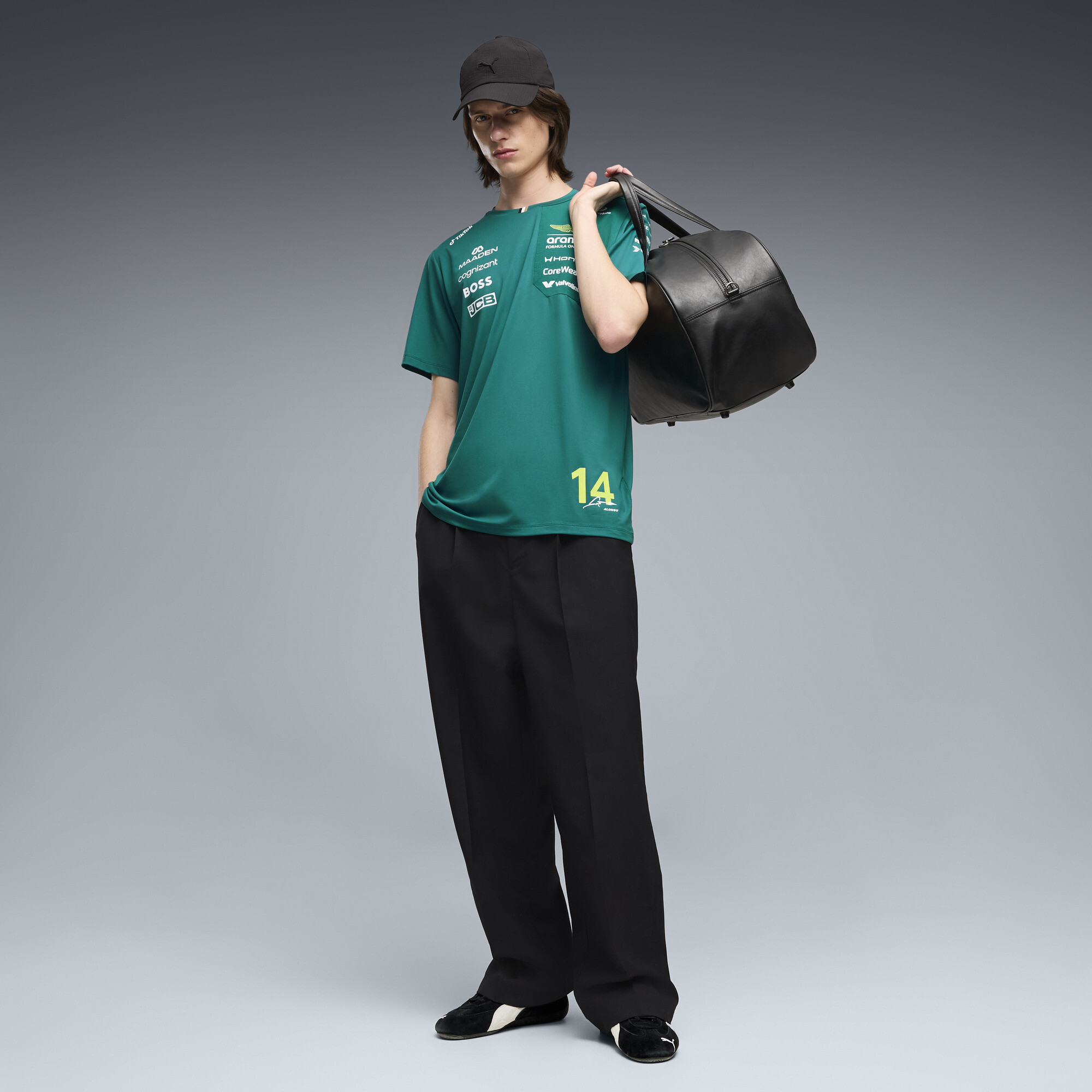 PUMA x ASTON MARTIN ARAMCO F1® TEAM Replica Alonso T-shirt, Groen, Maat XL thumbnail 2