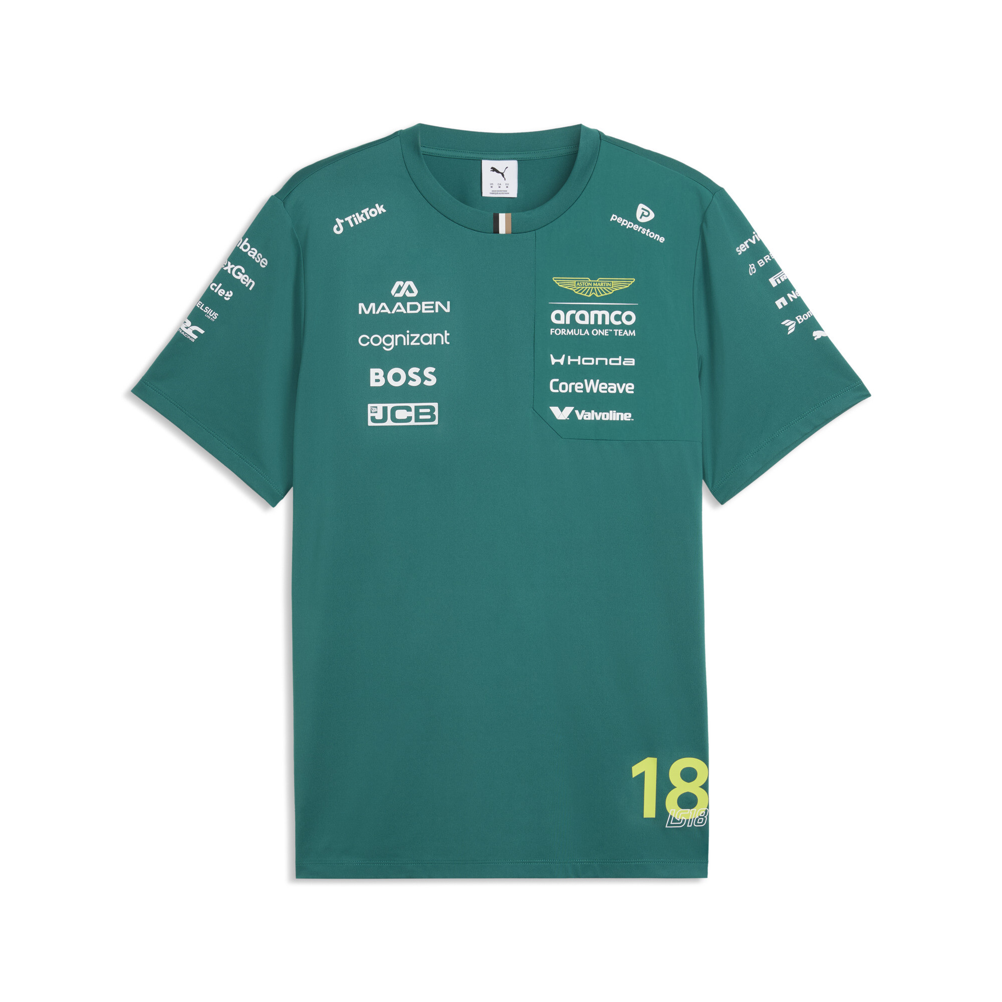 PUMA x ASTON MARTIN ARAMCO F1® TEAM Replica Stroll T-shirt, Groen, Maat S