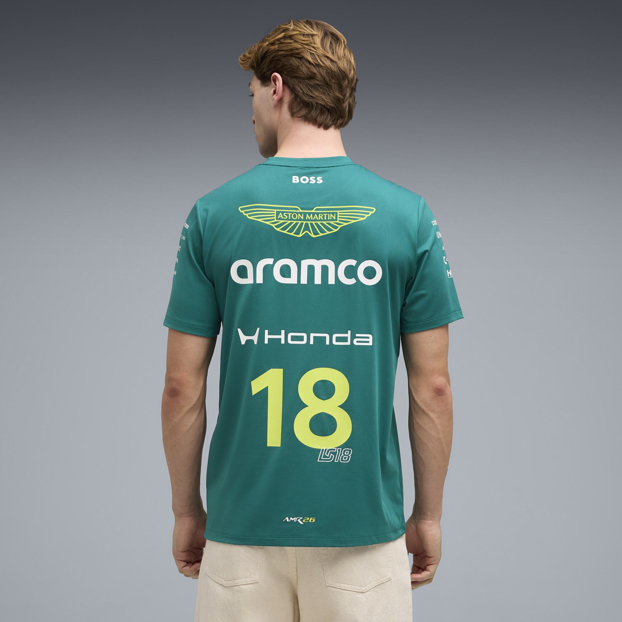 PUMA x ASTON MARTIN ARAMCO F1® TEAM Replica Stroll T-shirt, Groen, Maat S thumbnail 3