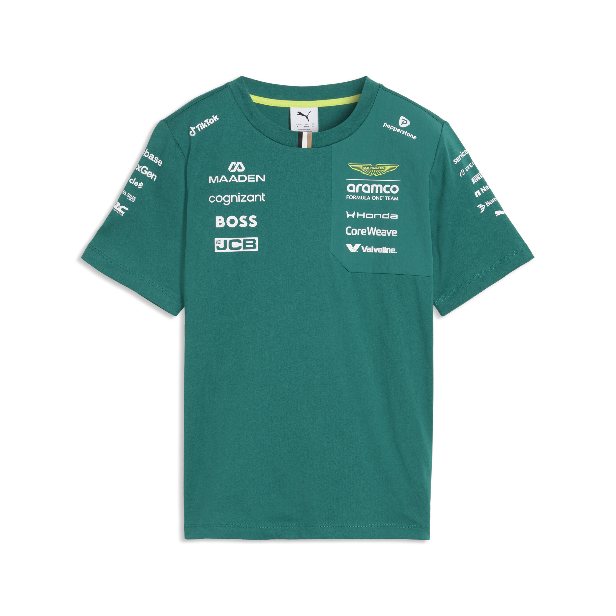 PUMA x ASTON MARTIN ARAMCO F1® TEAM Replica T-shirt, Groen, Maat 6-7Y