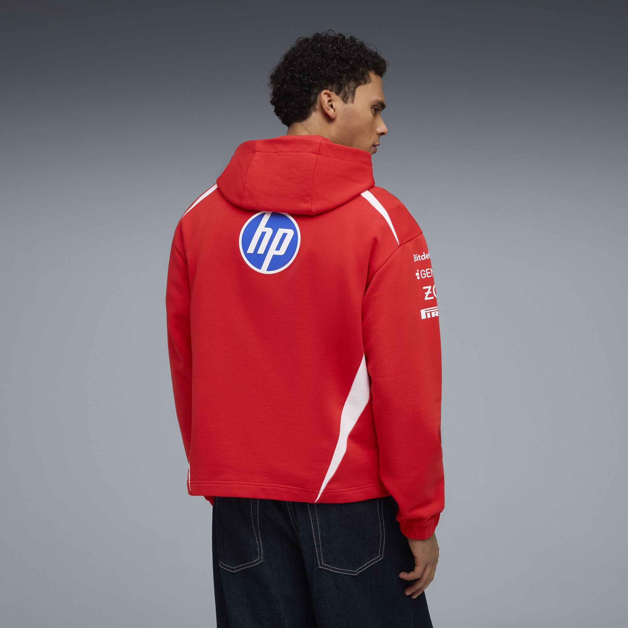 PUMA Scuderia Ferrari HP Replica Drivers Authentic-hoodie voor Heren, Rood, Maat 3XL thumbnail 3
