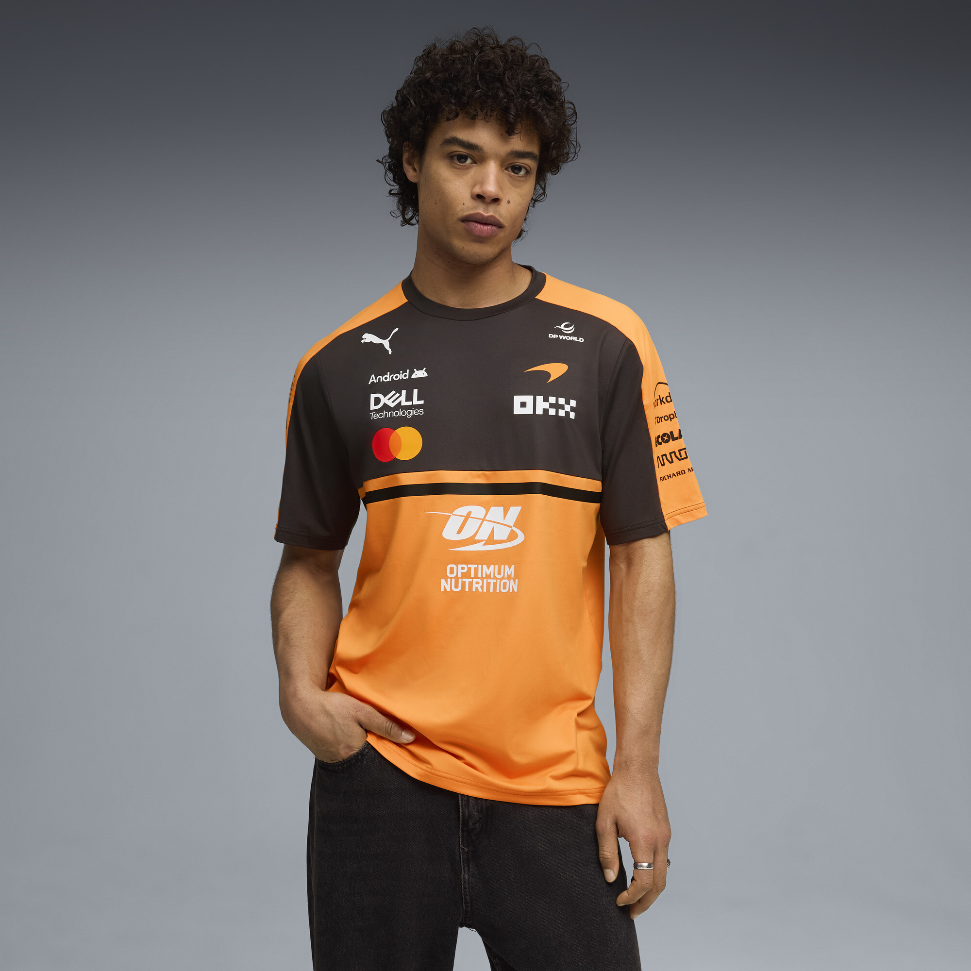 PUMA McLAREN MASTERCARD F1 TEAM Men's Replica T-Shirt in Orange, Size XL