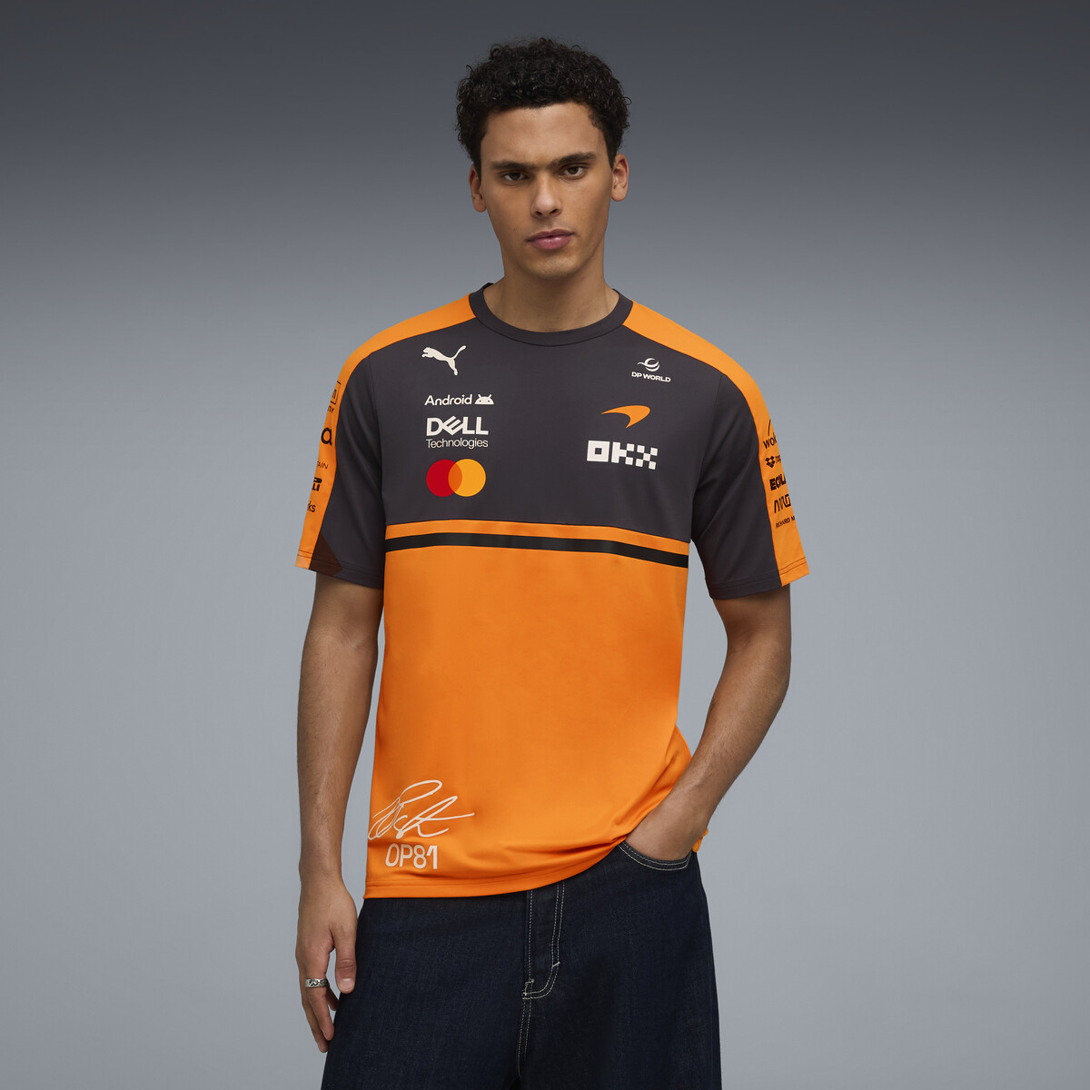 McLAREN MASTERCARD F1 TEAM Replica Piastri T-Shirt Men in Papaya by PUMA, Small
