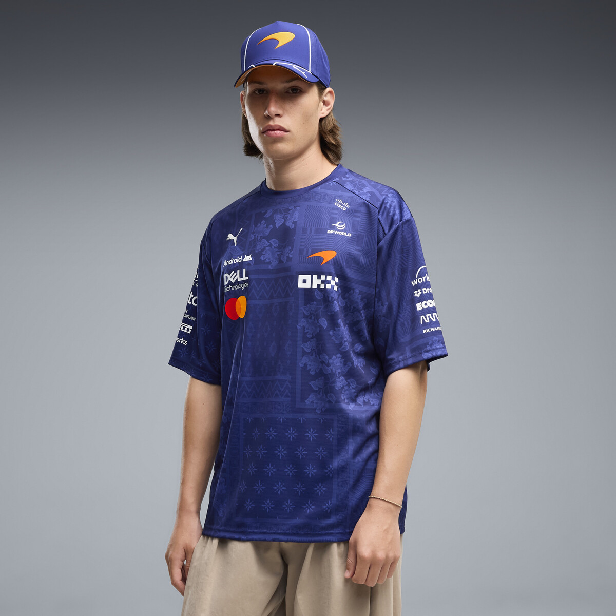 McLaren Mastercard F1 Team Replica Singapore Drivers T-Shirt Men in Midnight Indigo by PUMA, Large