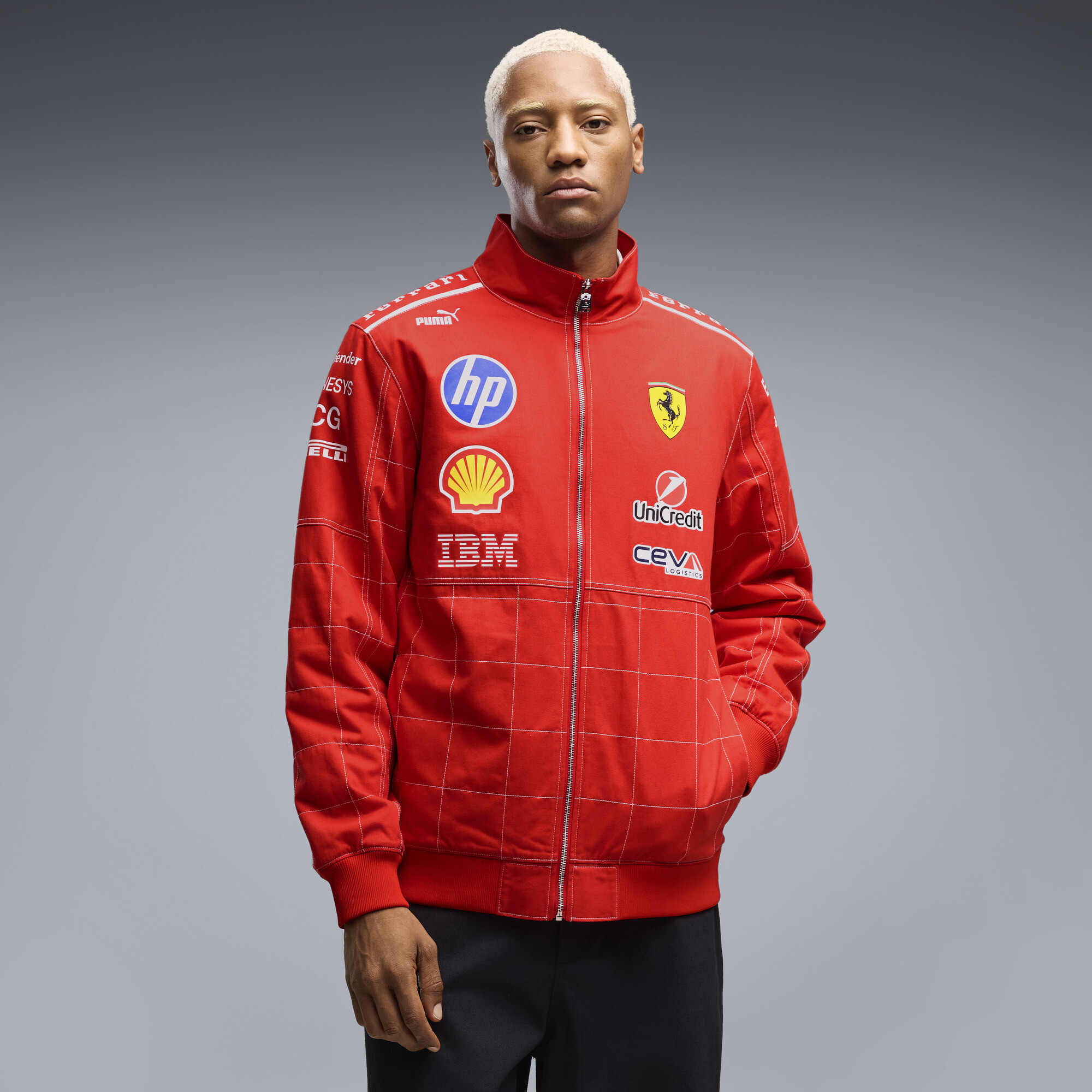 PUMA Scuderia Ferrari HP Replica Special Monza Bomber Jacket Men, Clothing, Red, XXL