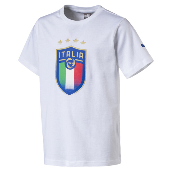 Italia Badge Tee Jr Wit Maat 128 Puma puma kopen in de aanbieding