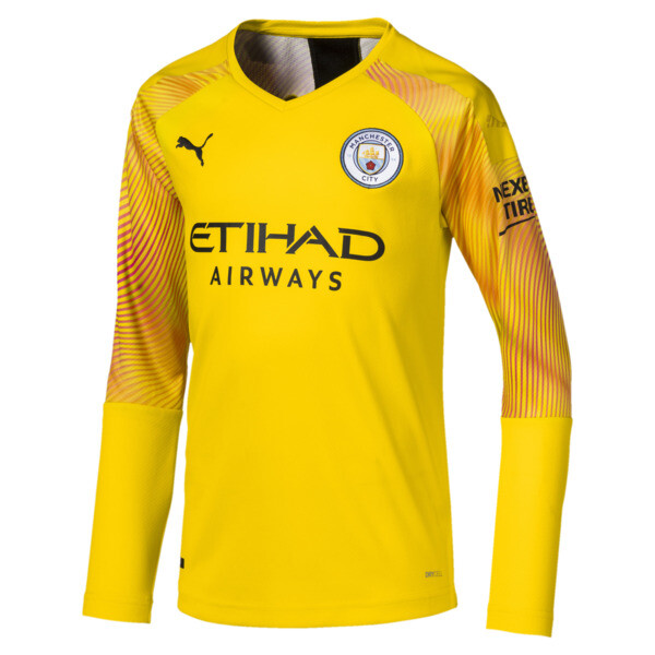 Man City Long Sleeve Kids' Replica Goalkeeper Jersey ...