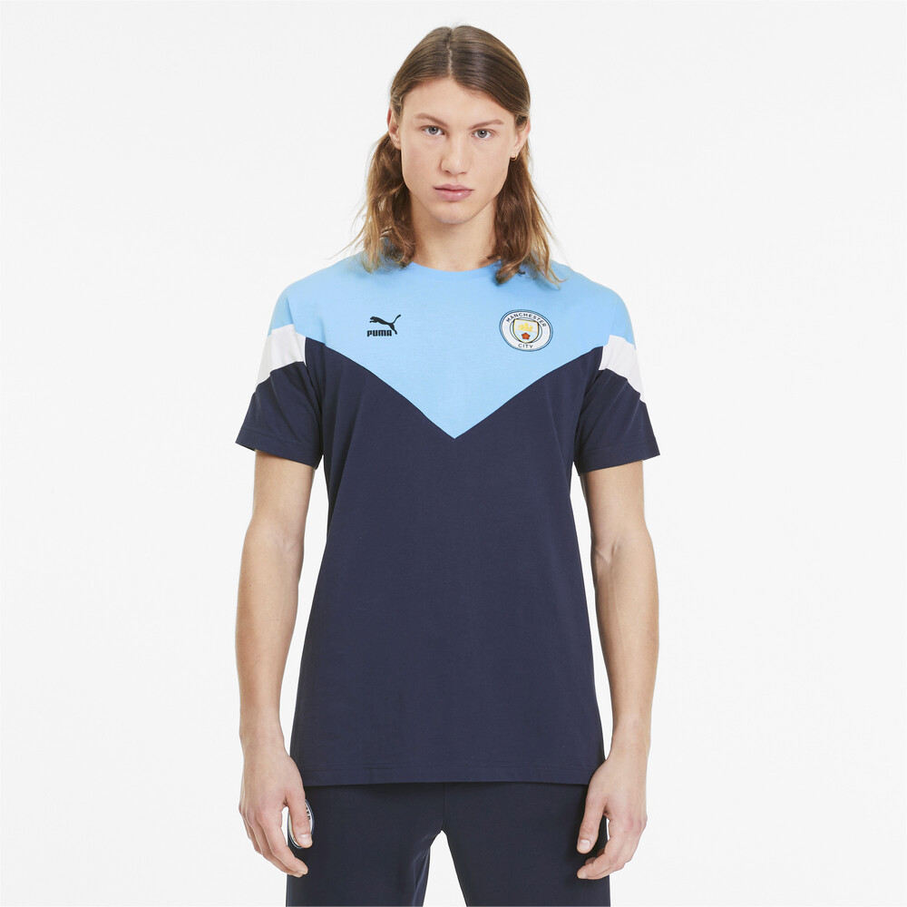 Camiseta Manchester City Iconic Mcs Masculina Azul Puma