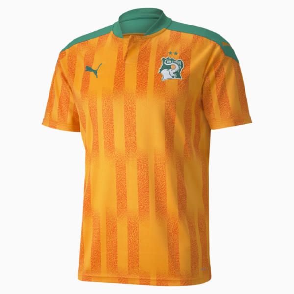 Ivory Coast Home Replica Men's Jersey, Flame Orange-Pepper Green, large-ZAF