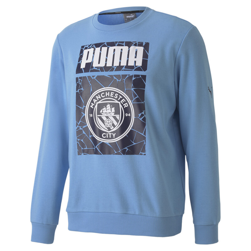 

Men's PUMA Manchester City ftblCORE Football Sweatshirt, Black/purple/blue