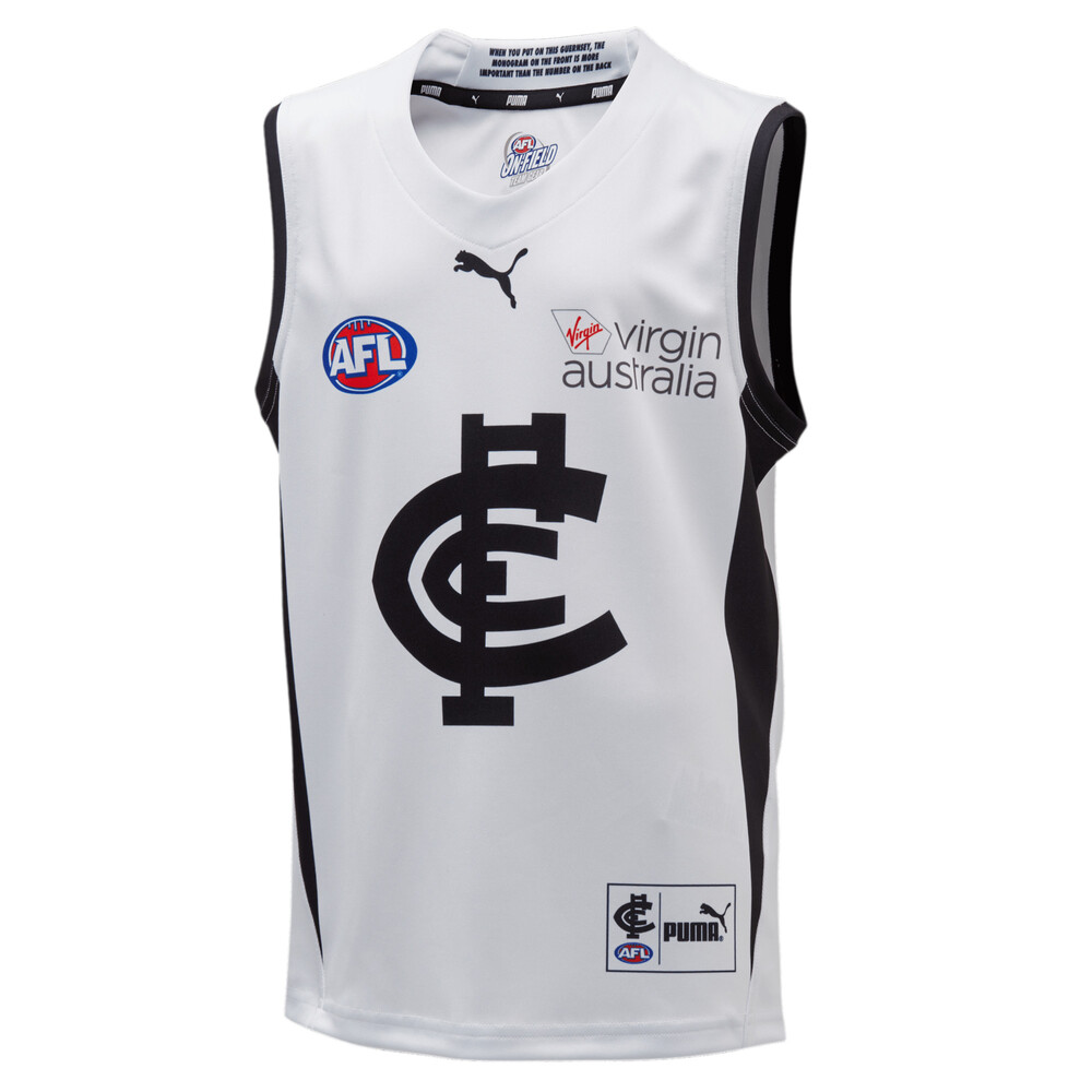 Carlton Football Club Youth's Replica Clash Guernsey White PUMA