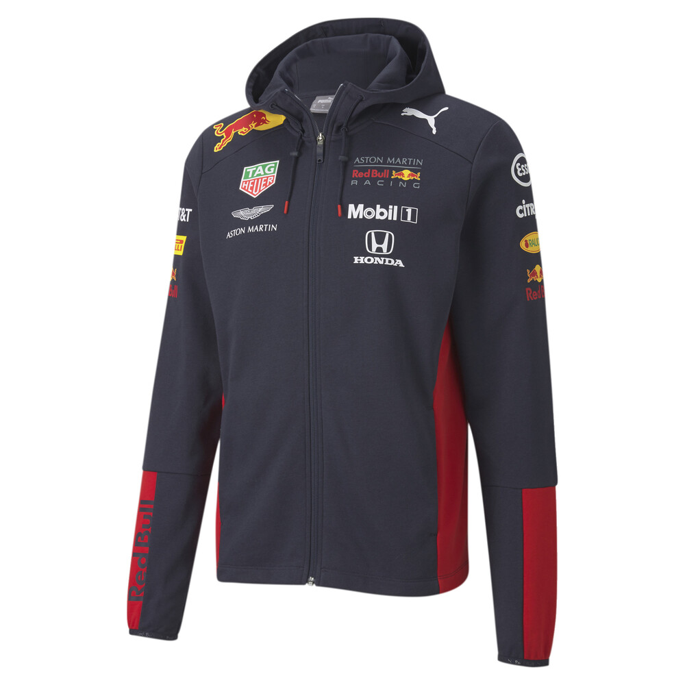 Red Bull Racing Hooded Men's Sweat Jacket | Blue - PUMA
