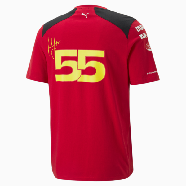 Scuderia Ferrari 2023 Team Replica Carlos Sainz Tee, Rosso Corsa, large-ZAF