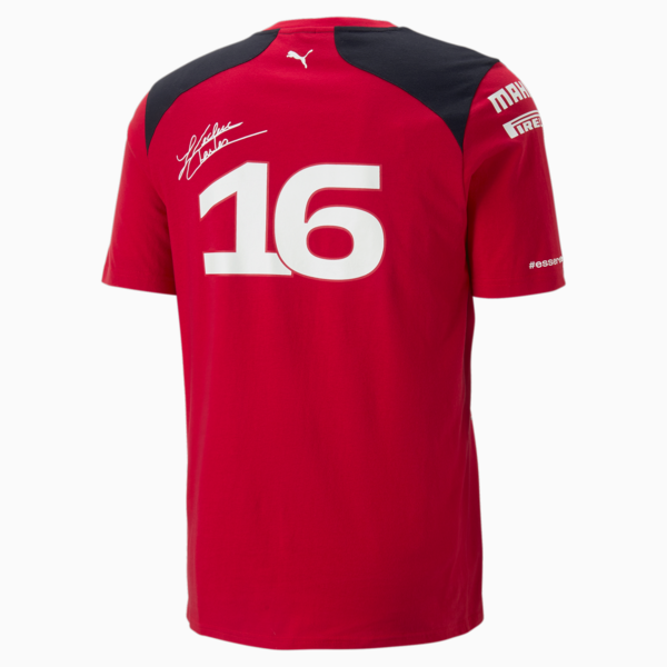 Scuderia Ferrari 2023 Team Replica Charles Leclerc Tee, Rosso Corsa, large-ZAF
