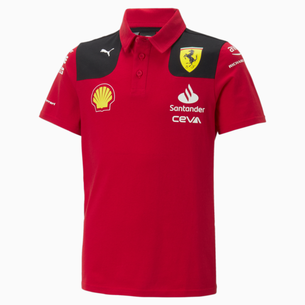Scuderia Ferrari 2023 Team Replica Polo Youth, Rosso Corsa, large-ZAF