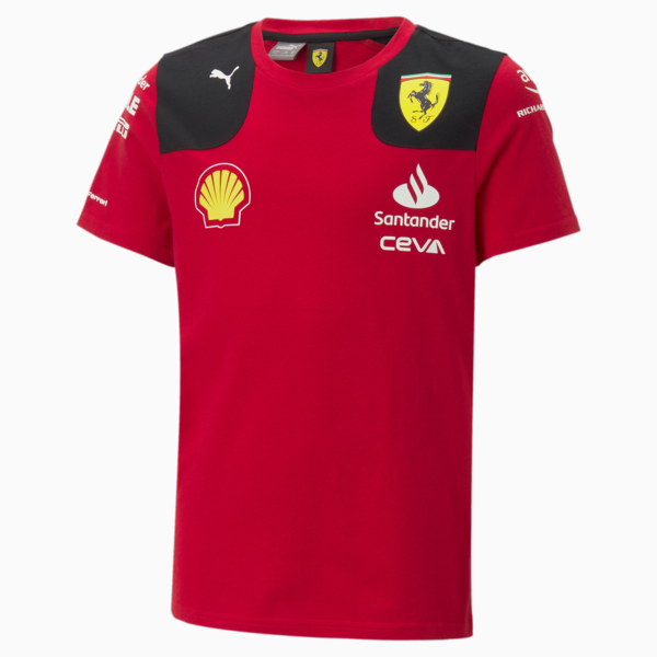 Scuderia Ferrari 2023 Team Replica Tee Youth, Rosso Corsa, large-ZAF