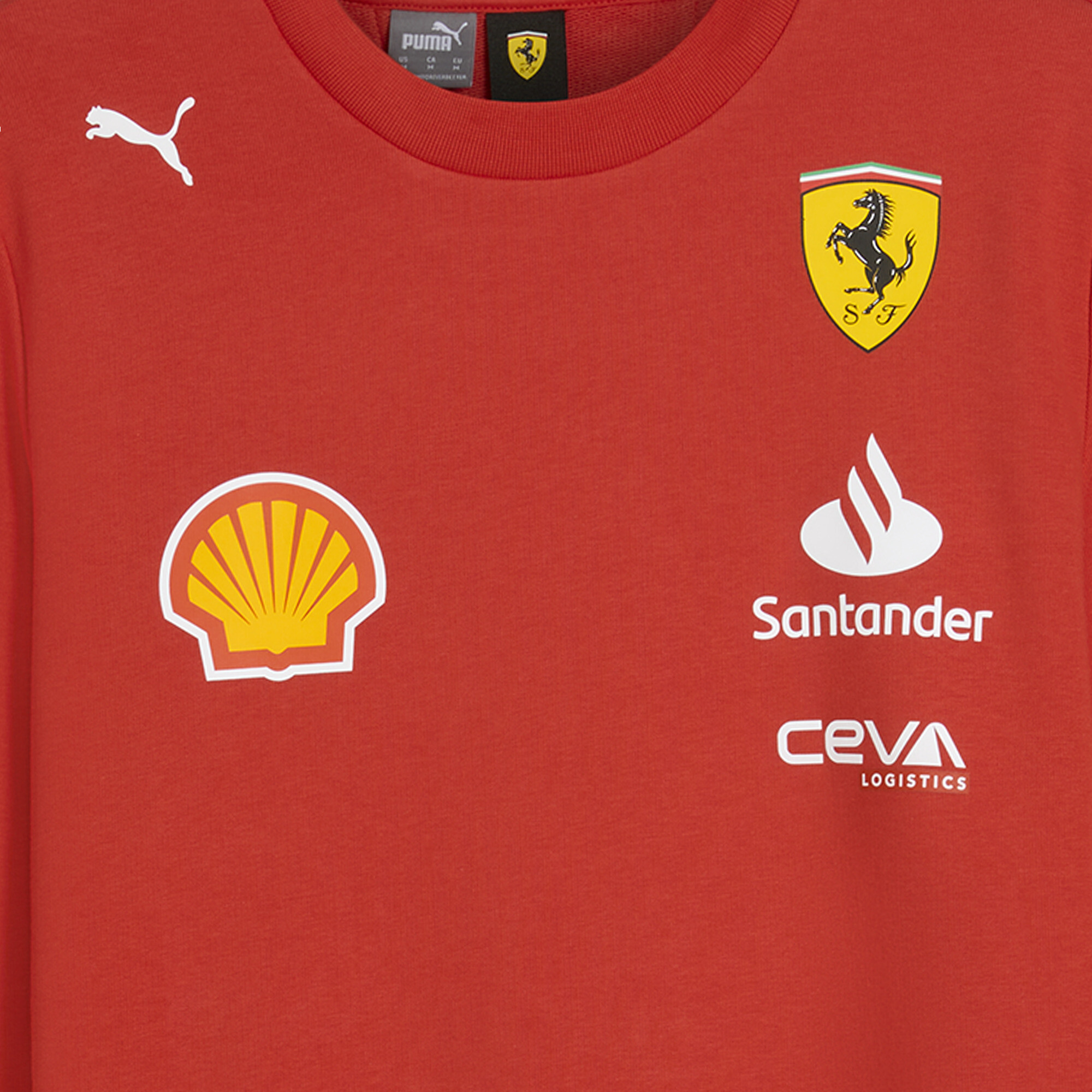 Men's Puma Scuderia Ferrari 2024 Replica Collection Team Sweatshirt, Red, Size 3XL, Clothing