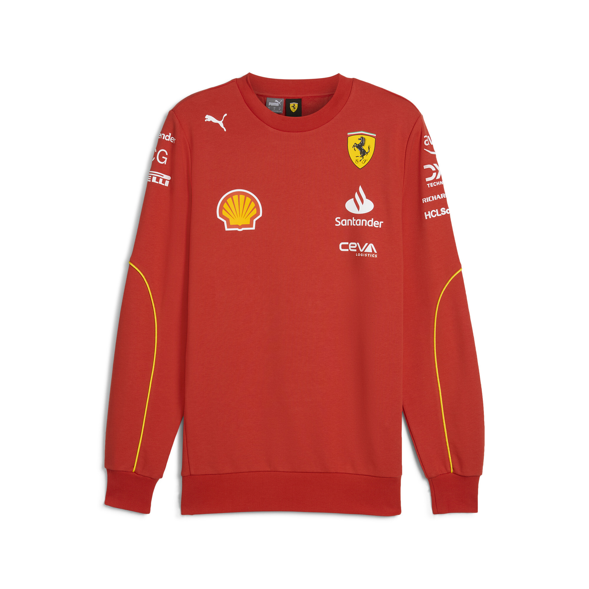 Men's Puma Scuderia Ferrari 2024 Replica Collection Team Sweatshirt, Red, Size 3XL, Clothing