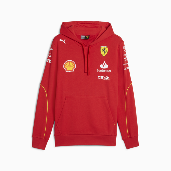 Scuderia Ferrari Team Men's Hoodie, Burnt Red, large-MEX